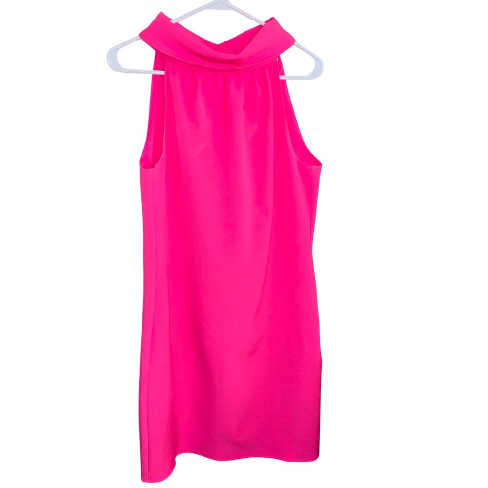 Sail to Sable women’s "Hydra" Cowl Neck Shift Dress hot pink (small)
